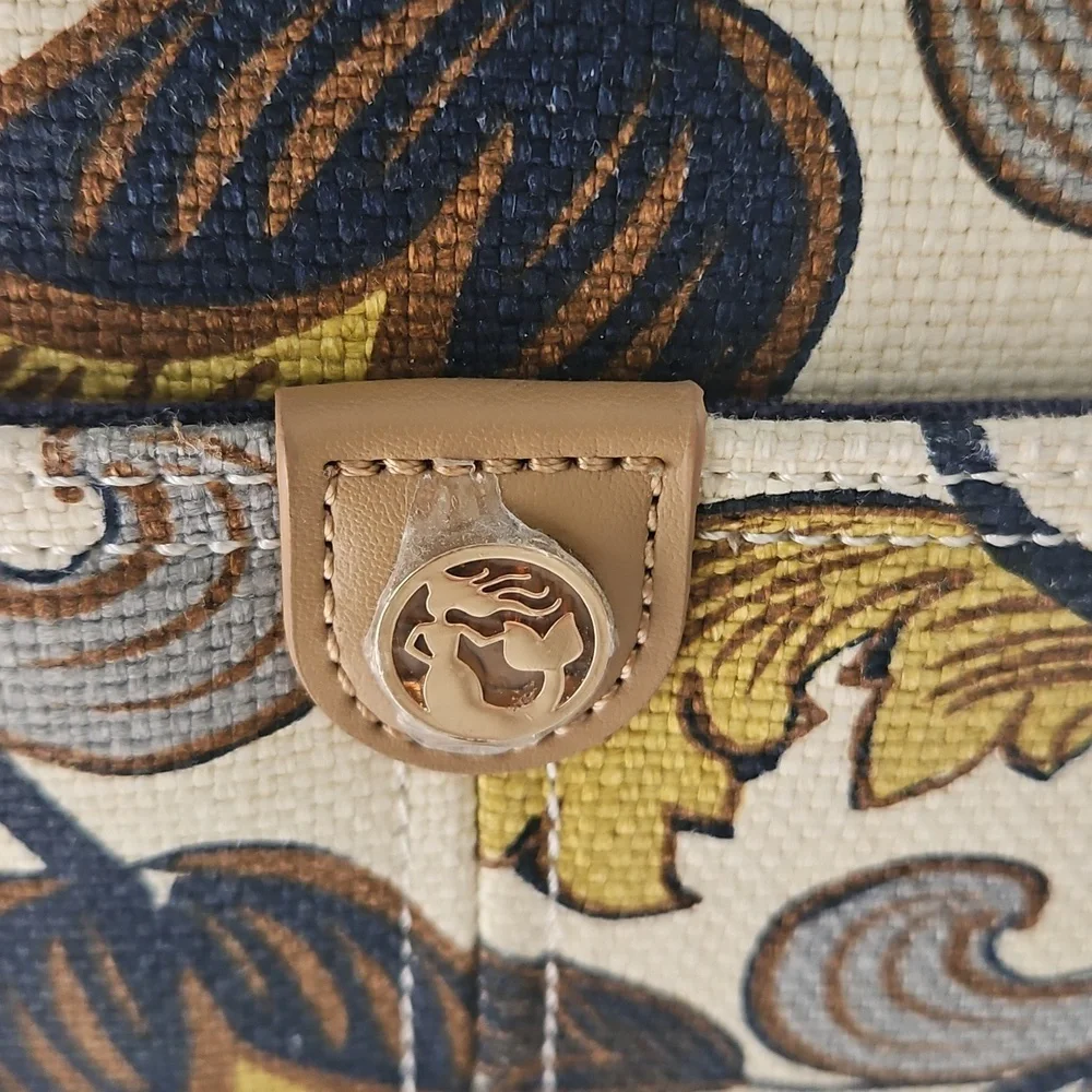 Spartina 449 Linen and leather Floral Shoulder bag